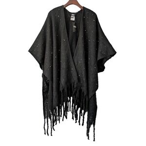 I.N.C. International‎ Concepts Womens Embellished Topper Wrap Black One Size NWT